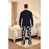 image:imageMens Pajama Set Long Sleeve Shirts and Pants Soft Comfy Pjs Print SleepwearFp Dw Navy White Dog