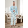 image:imageMens Pajama Set Long Sleeve Shirts and Pants Soft Comfy Pjs Print SleepwearFp Light Blue Cat