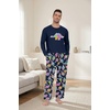 image:imageMens Pajama Set Long Sleeve Shirts and Pants Soft Comfy Pjs Print SleepwearFp Navy Blue Dinosaur
