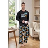image:imageMens Pajama Set Long Sleeve Shirts and Pants Soft Comfy Pjs Print SleepwearFp Pizza Ufo
