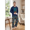 image:imageMens Pajama Set Long Sleeve Shirts and Pants Soft Comfy Pjs Print SleepwearFp Tibetan Blue Sloth