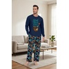 image:imageMens Pajama Set Long Sleeve Shirts and Pants Soft Comfy Pjs Print SleepwearFp Tibetan Blue Sloth