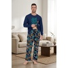 image:imageMens Pajama Set Long Sleeve Shirts and Pants Soft Comfy Pjs Print SleepwearFp Tibetan Blue Sloth