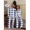 image:imagePrinStory Couples Matching Fleece Pajama Set for Women amp Men Warm SleepwearFp Dark Blue Plaid
