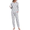 image:imagePrinStory Womens Pajamas Set Soft Long Sleeve Sleepwear S2XLFp Pink Star