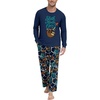 image:imageMens Pajama Set Long Sleeve Shirts and Pants Soft Comfy Pjs Print SleepwearFp Tibetan Blue Sloth