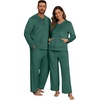 image:imagePrinStory Couples Matching Fleece Pajama Set for Women amp Men Warm SleepwearGreen