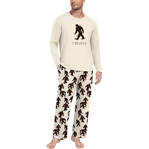 image:imageMens Pajama Set Long Sleeve Shirts and Pants Soft Comfy Pjs Print SleepwearFp Dw Khaki Ape Man