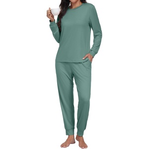 image:imagePrinStory Womens Pajamas Set Soft Long Sleeve Sleepwear S2XLC Haze Blue