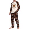 image:imageMens Pajamas Set Shirt and Pants Relaxed Fit Soft Fall Loungewear Sleepwear0 Pumpkin Head
