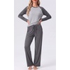 image:imageMens Pajamas Set Shirt and Pants Relaxed Fit Soft Fall Loungewear Sleepwear0dark Gray