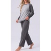 image:imageMens Pajamas Set Shirt and Pants Relaxed Fit Soft Fall Loungewear Sleepwear0dark Gray