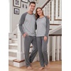 image:imageMens Pajamas Set Shirt and Pants Relaxed Fit Soft Fall Loungewear Sleepwear0dark Gray
