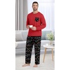 image:imageMens Pajamas Set Shirt and Pants Relaxed Fit Soft Fall Loungewear SleepwearBlack Lantern
