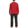 image:imageMens Pajamas Set Shirt and Pants Relaxed Fit Soft Fall Loungewear SleepwearBlack Lantern