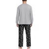 image:imageMens Pajamas Set Shirt and Pants Relaxed Fit Soft Fall Loungewear SleepwearBlack Star Moon