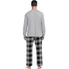 image:imageMens Pajamas Set Shirt and Pants Relaxed Fit Soft Fall Loungewear SleepwearBlack White Plaid