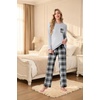 image:imageMens Pajamas Set Shirt and Pants Relaxed Fit Soft Fall Loungewear SleepwearBlack White Plaid