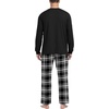 image:imageMens Pajamas Set Shirt and Pants Relaxed Fit Soft Fall Loungewear SleepwearBlack White Plaid