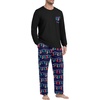 image:imageMens Pajamas Set Shirt and Pants Relaxed Fit Soft Fall Loungewear SleepwearBlue Christmas Sock