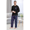 image:imageMens Pajamas Set Shirt and Pants Relaxed Fit Soft Fall Loungewear SleepwearBlue Christmas Sock