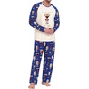 image:imageMens Pajamas Set Shirt and Pants Relaxed Fit Soft Fall Loungewear SleepwearBlue Drinking