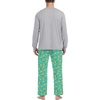 image:imageMens Pajamas Set Shirt and Pants Relaxed Fit Soft Fall Loungewear SleepwearBlue Green Banana