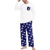 image:imageMens Pajamas Set Shirt and Pants Relaxed Fit Soft Fall Loungewear SleepwearBlue Polar Bear