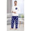 image:imageMens Pajamas Set Shirt and Pants Relaxed Fit Soft Fall Loungewear SleepwearBlue Polar Bear
