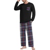 image:imageMens Pajamas Set Shirt and Pants Relaxed Fit Soft Fall Loungewear SleepwearBlue Red Plaid