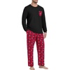 image:imageMens Pajamas Set Shirt and Pants Relaxed Fit Soft Fall Loungewear SleepwearBlue Red Plaid Snow