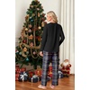 image:imageMens Pajamas Set Shirt and Pants Relaxed Fit Soft Fall Loungewear SleepwearBlue Red Plaid Snow