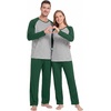 image:imageMens Pajamas Set Shirt and Pants Relaxed Fit Soft Fall Loungewear SleepwearC Dark Green
