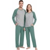 image:imageMens Pajamas Set Shirt and Pants Relaxed Fit Soft Fall Loungewear SleepwearC Haze Blue