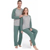 image:imageMens Pajamas Set Shirt and Pants Relaxed Fit Soft Fall Loungewear SleepwearC Haze Blue