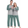 image:imageMens Pajamas Set Shirt and Pants Relaxed Fit Soft Fall Loungewear SleepwearC Haze Blue
