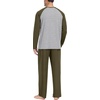 image:imageMens Pajamas Set Shirt and Pants Relaxed Fit Soft Fall Loungewear SleepwearC Olive Green