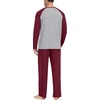 image:imageMens Pajamas Set Shirt and Pants Relaxed Fit Soft Fall Loungewear SleepwearC Wine Red