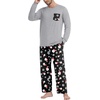 image:imageMens Pajamas Set Shirt and Pants Relaxed Fit Soft Fall Loungewear SleepwearChristmas Snowman