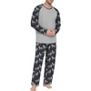 image:imageMens Pajamas Set Shirt and Pants Relaxed Fit Soft Fall Loungewear SleepwearFp Big Wolf