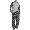 image:imageMens Pajamas Set Shirt and Pants Relaxed Fit Soft Fall Loungewear SleepwearFp Big Wolf