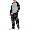 image:imageMens Pajamas Set Shirt and Pants Relaxed Fit Soft Fall Loungewear SleepwearFp Black Brown Bear