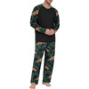 image:imageMens Pajamas Set Shirt and Pants Relaxed Fit Soft Fall Loungewear SleepwearFp Black Panther