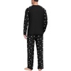 image:imageMens Pajamas Set Shirt and Pants Relaxed Fit Soft Fall Loungewear SleepwearFp Black Star Moon