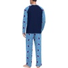 image:imageMens Pajamas Set Shirt and Pants Relaxed Fit Soft Fall Loungewear SleepwearFp Blue Sea Fish