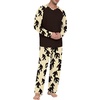 image:imageMens Pajamas Set Shirt and Pants Relaxed Fit Soft Fall Loungewear SleepwearFp Khaki Ape Man
