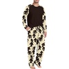 image:imageMens Pajamas Set Shirt and Pants Relaxed Fit Soft Fall Loungewear SleepwearFp Khaki Ape Man