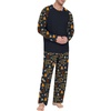 image:imageMens Pajamas Set Shirt and Pants Relaxed Fit Soft Fall Loungewear SleepwearFp Navy Blue Chocolate