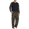 image:imageMens Pajamas Set Shirt and Pants Relaxed Fit Soft Fall Loungewear SleepwearFp Navy Blue Chocolate