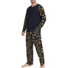 image:imageMens Pajamas Set Shirt and Pants Relaxed Fit Soft Fall Loungewear SleepwearFp Navy Blue Chocolate